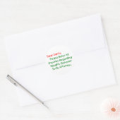 サンタ弁護士へ - 面白いクリスマスの手紙 ラウンドシール (封筒)