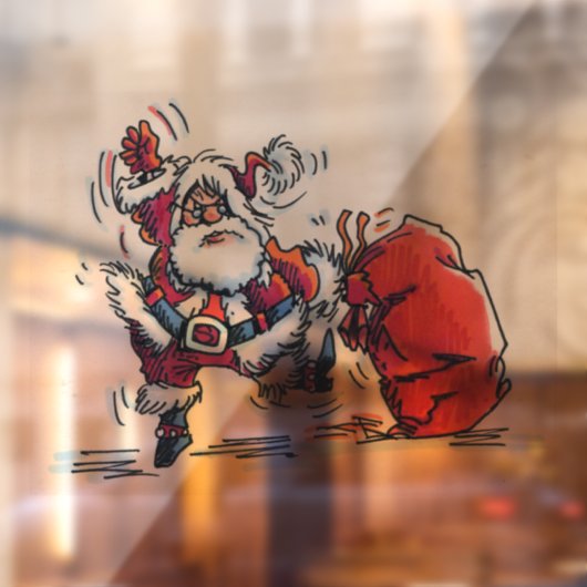 サンタ怒シースルー窓のフロントスティック ウィンドウサイン (シート2)