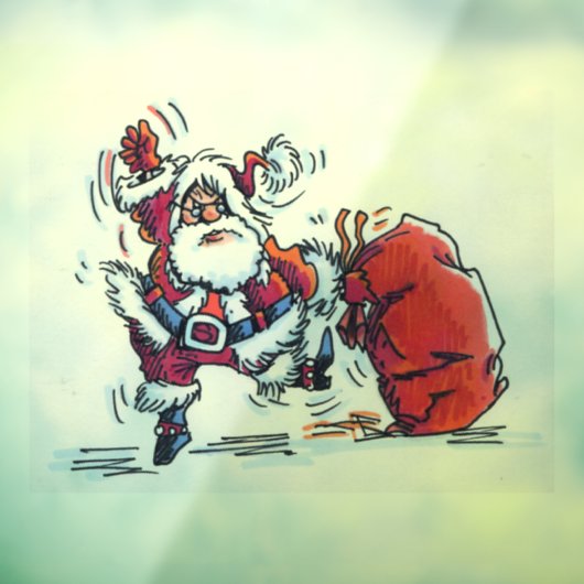 サンタ怒シースルー窓のフロントスティック ウィンドウサイン (シート3)