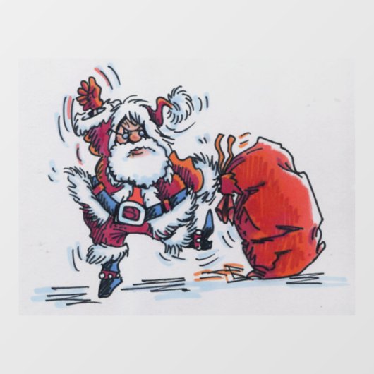 サンタ怒シースルー窓のフロントスティック ウィンドウサイン (シート)