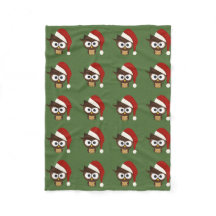 サンタ怒ハットをかぶったフクロウ