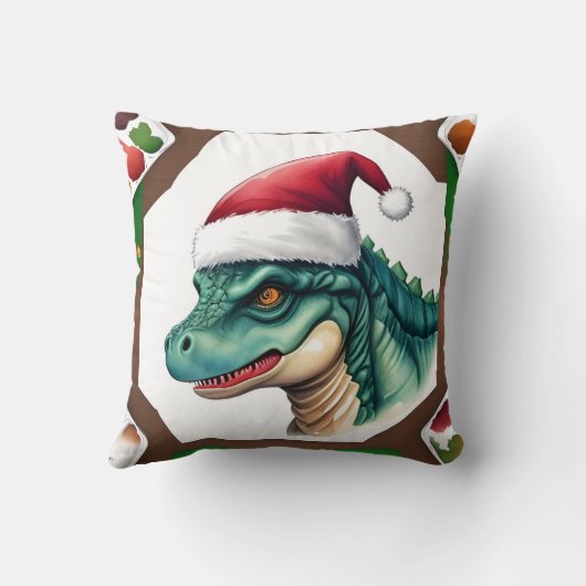 サンタ恐竜 クッション (裏面)