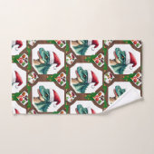 サンタ恐竜 バスタオルセット (ハンドタオル)