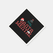 サンタ感じメンタルロマンチックなクリスマスのミスタントー スタンダードカクテルナプキン (角)