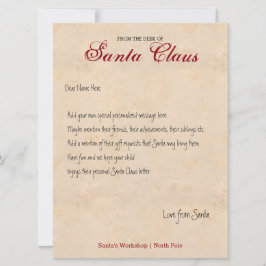サンタ手紙の机かパーソナライズされたら