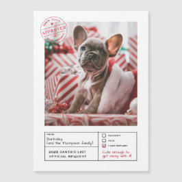 サンタ承認いけなまたは素敵な型枠写真 マグネット招待状