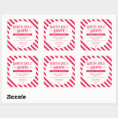 サンタ承認の自家製クリスマスギフトステッカー スクエアシール (シート)