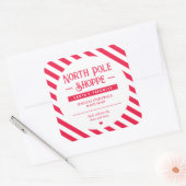 サンタ承認の自家製クリスマスギフトステッカー スクエアシール (封筒)