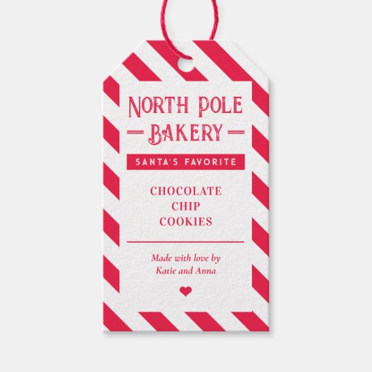 サンタ承認の自家製クリスマスギフトタグ ギフトタグ (正面)
