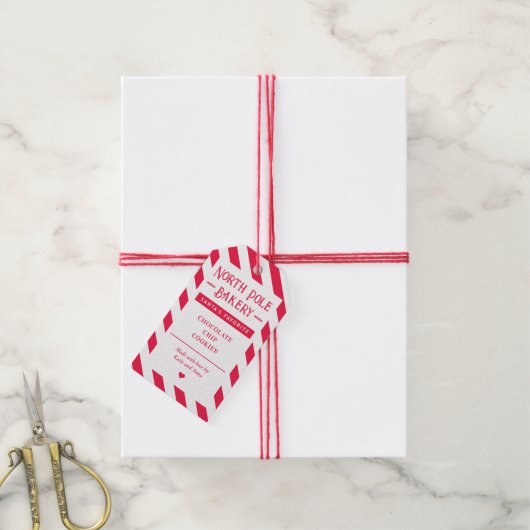 サンタ承認の自家製クリスマスギフトタグ ギフトタグ (より糸付き)