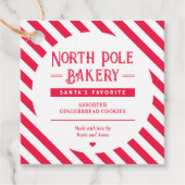 サンタ承認の自家製クリスマスギフトラベルラベル フェイバータグ (正面)