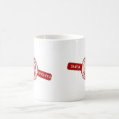 サンタ承認、クリスマススタンプ、クリスマスの喜び。 コーヒーマグカップ (中央)