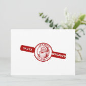 サンタ承認、クリスマススタンプ、クリスマスの喜び。 シーズンカード (スタンド正面)