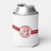 サンタ承認、クリスマススタンプ、クリスマスの喜び。 缶クーラー (缶正面)