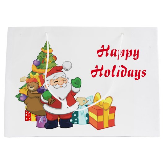 サンタ抱き枕 ラージペーパーバッグ (正面)