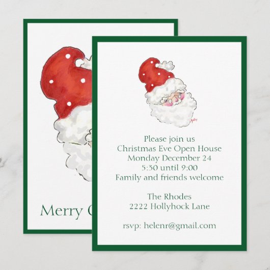 サンタ招待状 招待状 (正面/裏面)