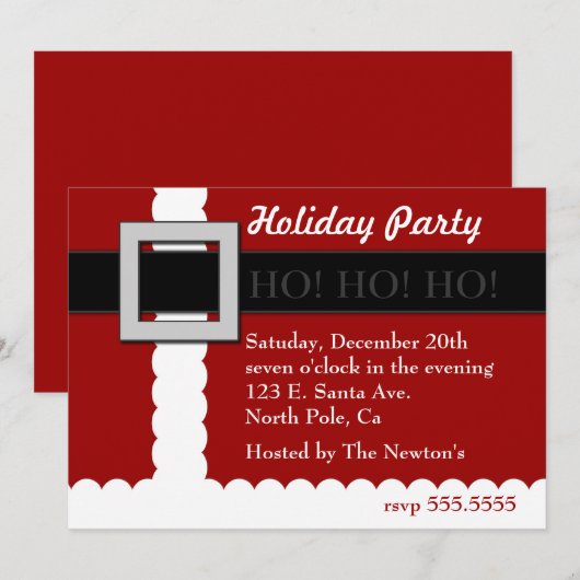 サンタ招待状 招待状 (正面/裏面)