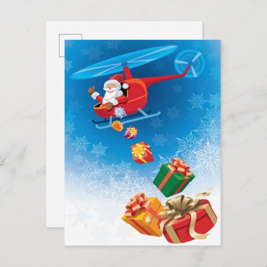 サンタ捨てギフトをヘリコプターホリデーからおもしろい|過去記事 シーズンポストカード (正面/裏面)