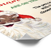 サンタ推測いくつのオーナメントゲームのクリスマスサイン ポスター (角)