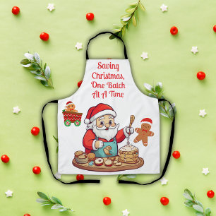 サンタ救のクリスマスワンバッチ エプロン