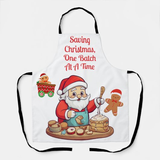 サンタ救のクリスマスワンバッチ | エプロン (正面)