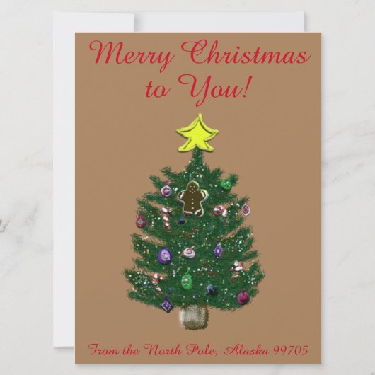 サンタ文字からのパーソナライズされた手紙 シーズンカード (裏面)