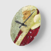 サンタ文字 ラウンド壁時計 (傾斜)