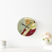 サンタ文字 ラウンド壁時計 (ホーム)