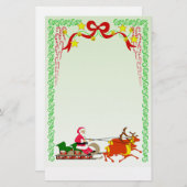 サンタ文房具 便箋 (正面/裏面)