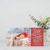 サンタ新生児クリスマスホリデーフォトカードから シーズンカード (スタンド正面)