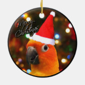 サンタ日曜日Conureのクリスマスのオーナメント セラミックオーナメント (裏面)