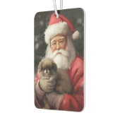 サンタ日本のクロース付き顎フェスティバルクリスマス カーエアーフレッシュナー (左)