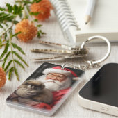 サンタ日本のクロース付き顎フェスティバルクリスマス キーホルダー (正面右)