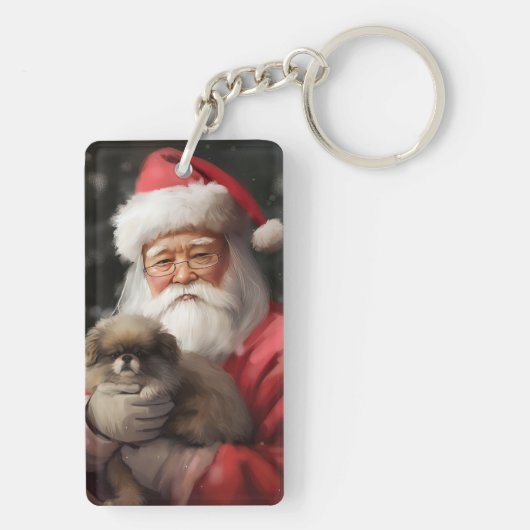 サンタ日本のクロース付き顎フェスティバルクリスマス キーホルダー (裏面)