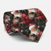サンタ日本のクロース付き顎フェスティバルクリスマス ネクタイ (ロール)