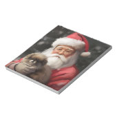 サンタ日本のクロース付き顎フェスティバルクリスマス ノートパッド (回転)