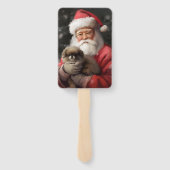 サンタ日本のクロース付き顎フェスティバルクリスマス ハンドファン (裏面)