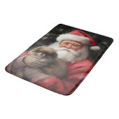 サンタ日本のクロース付き顎フェスティバルクリスマス バスマット (アングル)