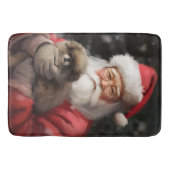 サンタ日本のクロース付き顎フェスティバルクリスマス バスマット (正面)