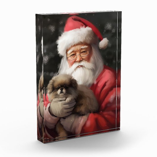 サンタ日本のクロース付き顎フェスティバルクリスマス フォトブロック (左)