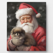 サンタ日本のクロース付き顎フェスティバルクリスマス フォトプラーク (正面)