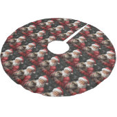 サンタ日本のクロース付き顎フェスティバルクリスマス ブラッシュドポリエステルツリースカート (アングル)