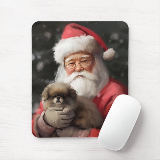 サンタ日本のクロース付き顎フェスティバルクリスマス マウスパッド (マウス)