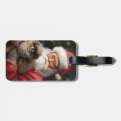 サンタ日本のクロース付き顎フェスティバルクリスマス ラゲッジタグ (裏面横)