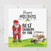 サンタ最高のククロースとクリスマスのパーのおじいちゃん シーズンカード (正面)