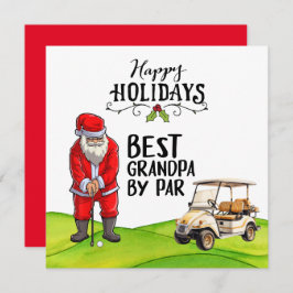 サンタ最高のククロースとクリスマスのパーのおじいちゃん シーズンカード