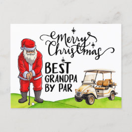 サンタ最高のククロースとクリスマスのパーのおじいちゃん シーズンポストカード