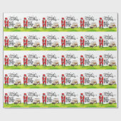 サンタ最高のククロースとクリスマスのパーのおじいちゃん ラッピングペーパー (フラット)