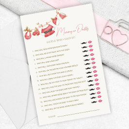 サンタ服ベビーシャワーママまたはパパのゲーム