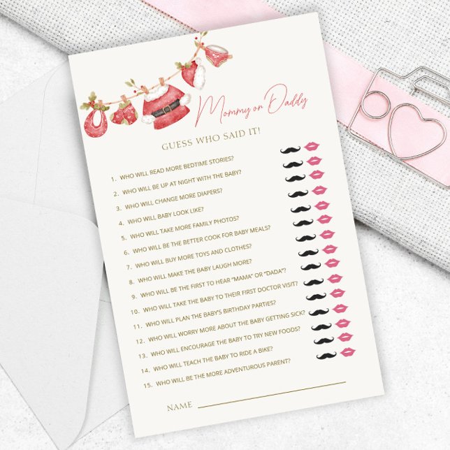 サンタ服ベビーシャワーママまたはパパのゲーム (クリエイターアップロード済み)